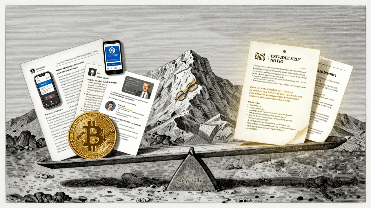 Scale balancing Bitcoin against regulatory and user trust symbols, etching style.