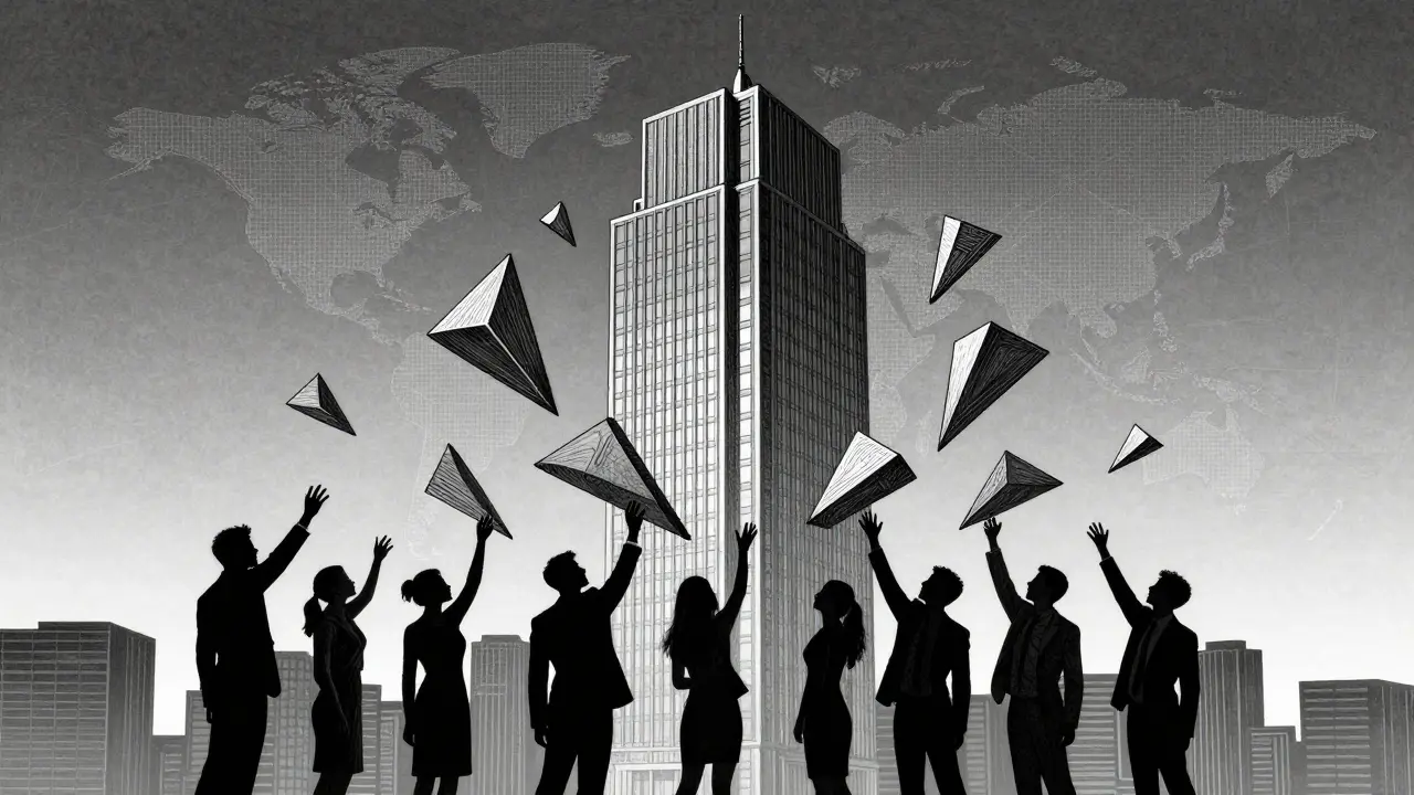 Office building split into floating investment tokens