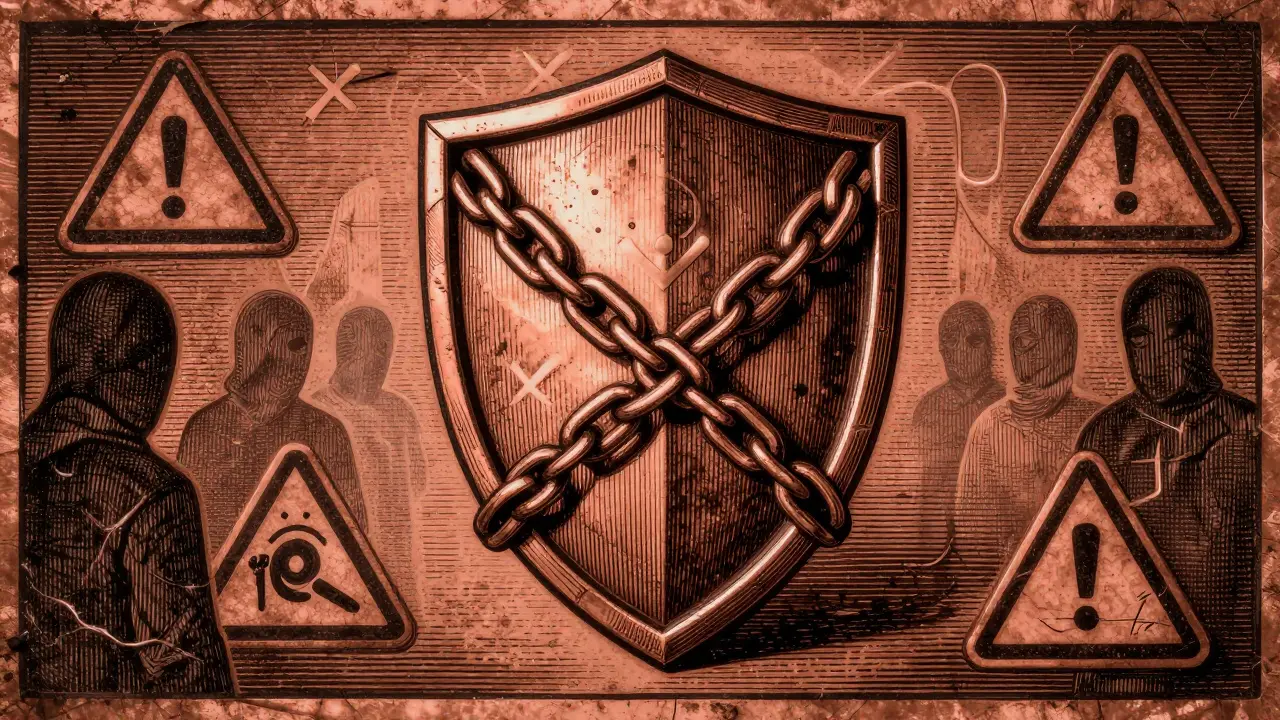 Security shield protecting crypto assets from threats