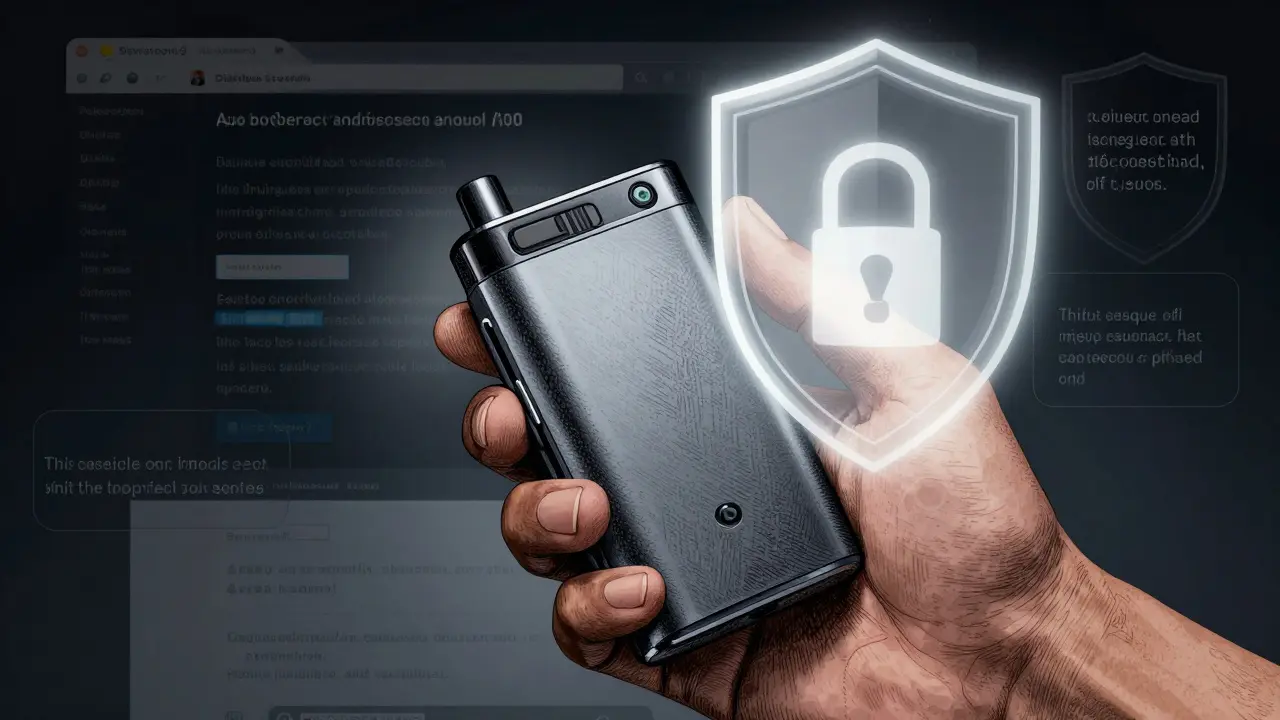 Etching of a hand holding a crypto wallet, surrounded by symbols of security.