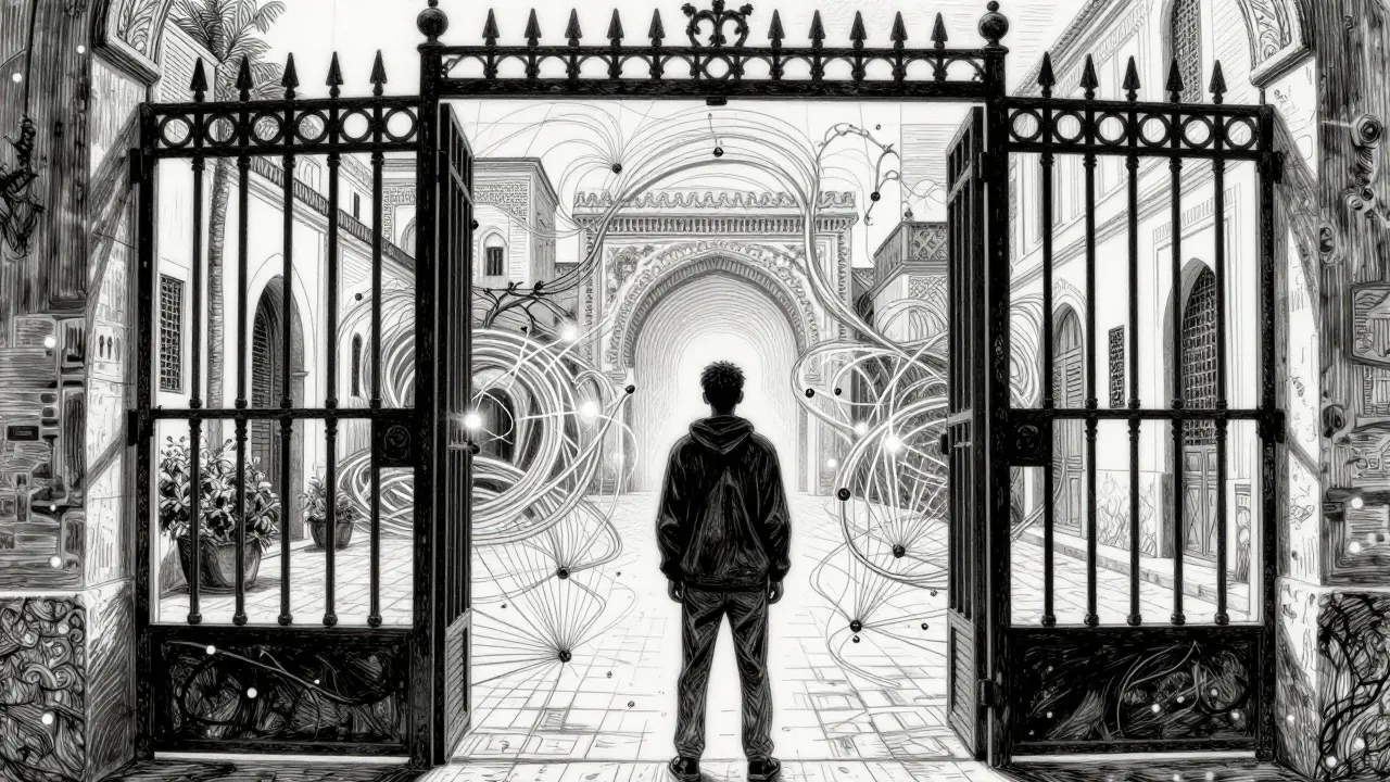 Etching of a person bypassing controls via digital encryption tunnels