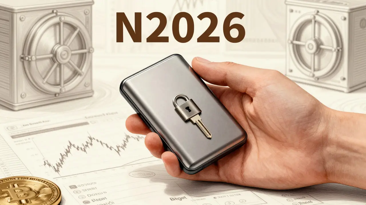 Illustration of securing N1 tokens in a hardware wallet