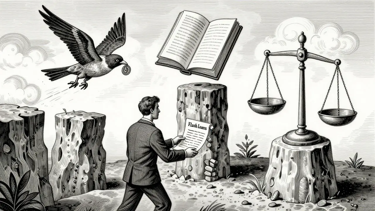 Three methods of non-standard DeFi collateral depicted
