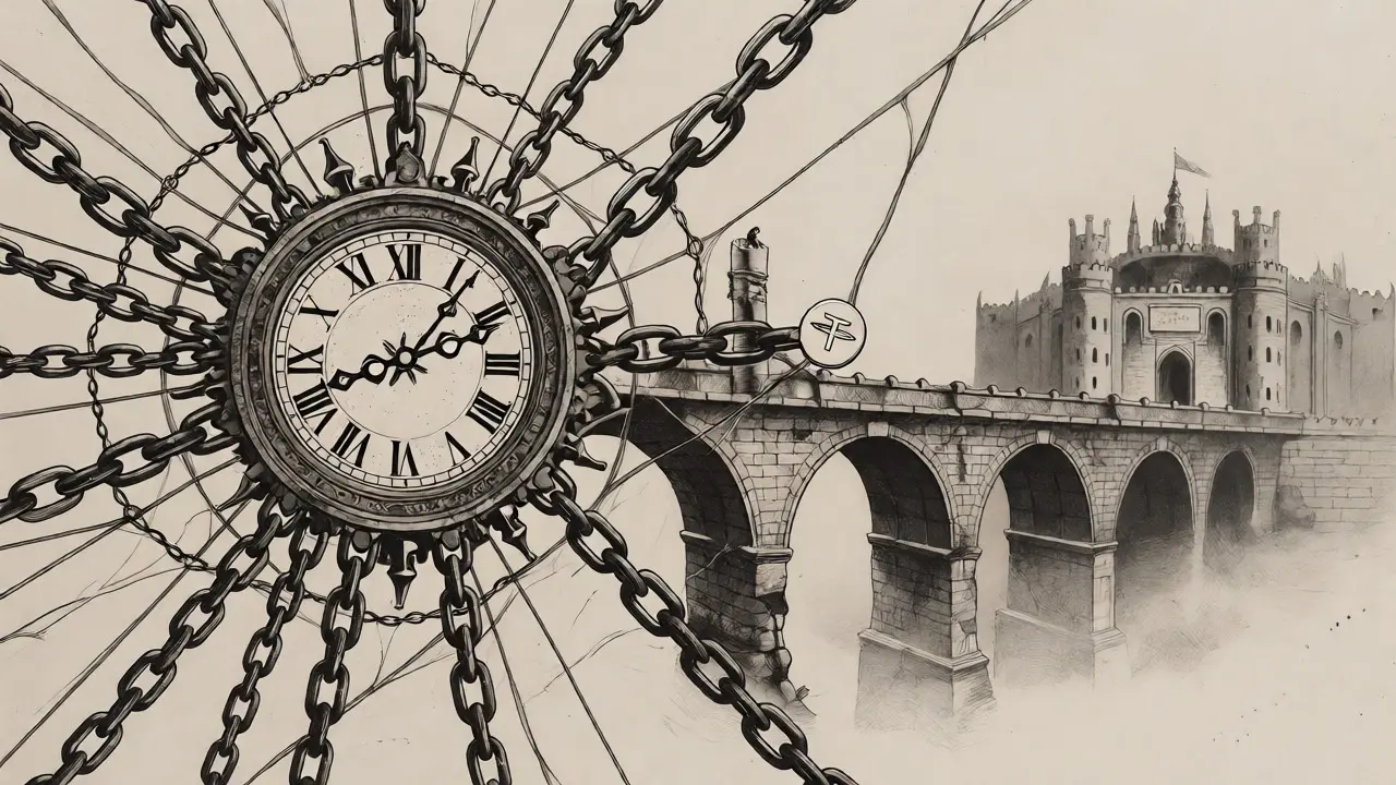 Complex web of financial traps and bridges