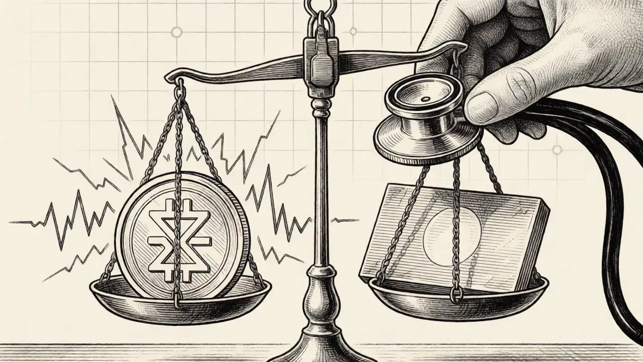 Scale balancing volatile crypto and stable points