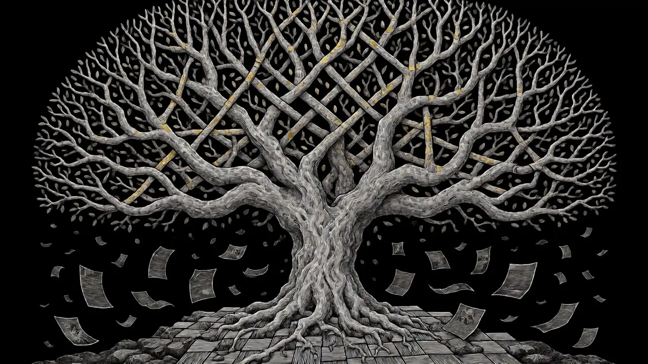 Arweave blockweave tree symbolizing permanent data storage